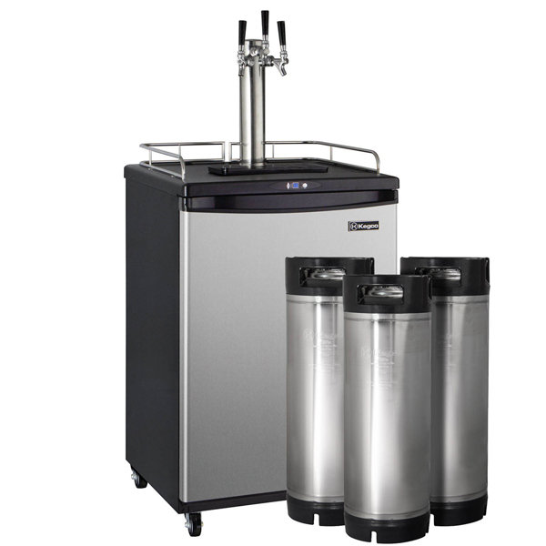 Kegco 5.8 Cubic Feet Stainless Steel Triple Tap Freestanding Kegerator
